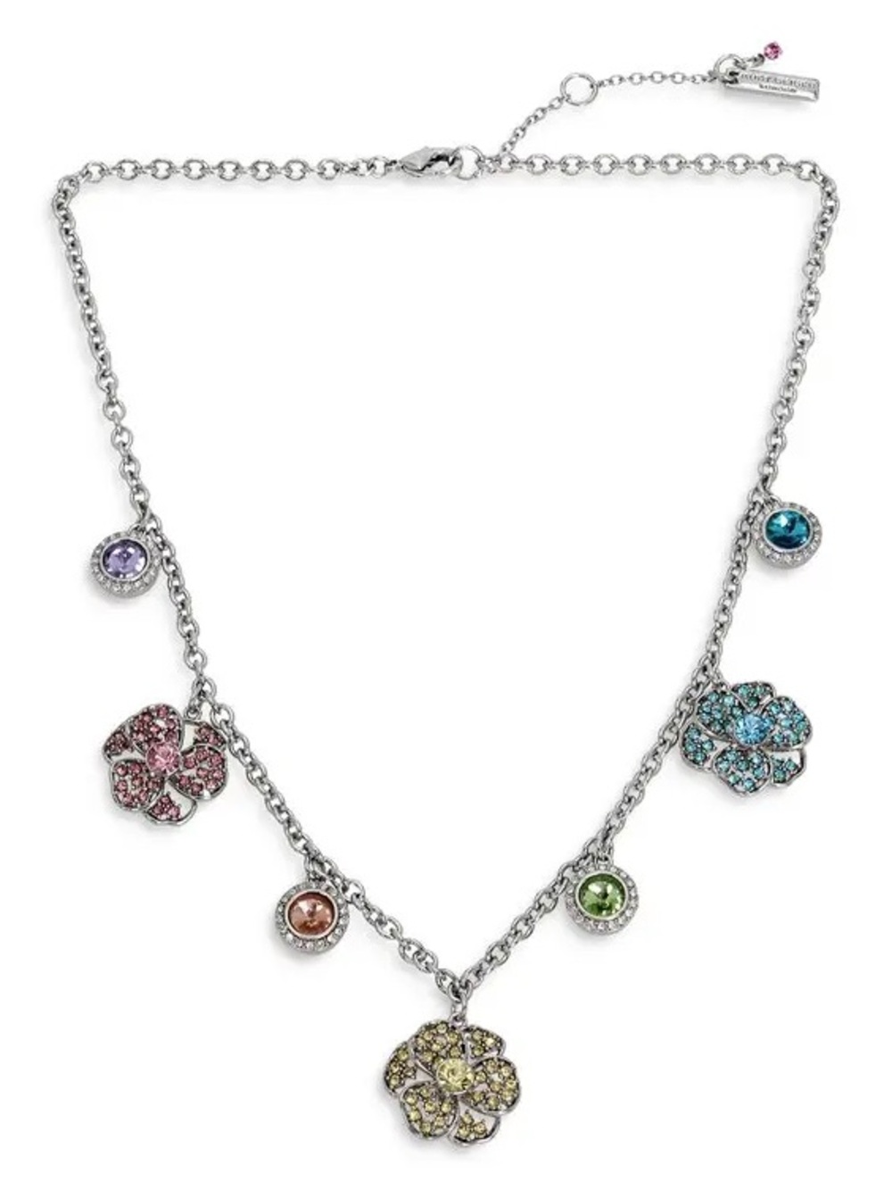 Kurt Geiger NWT Flower Charm Bib Necklace, 16"-18"